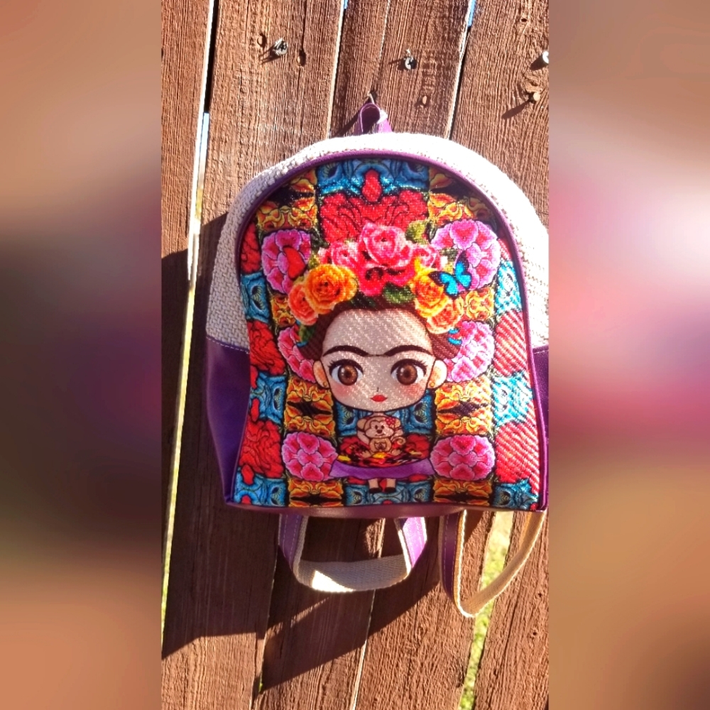 Frida Kahlo small backpack bag